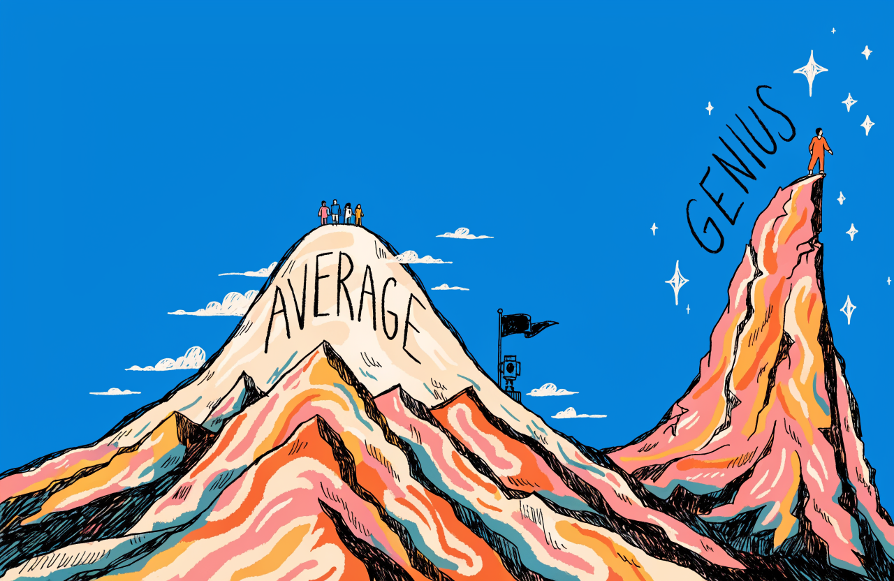 Ilustrație editorială cu un artist uman și un robot lucrând alături